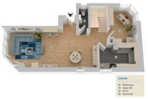 Grundriss - mittlere Etage