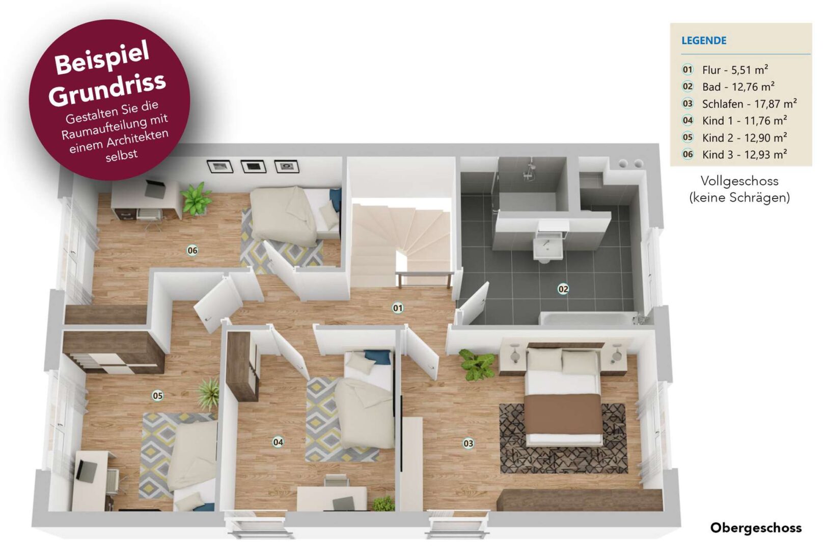 Grundriss-Beispiel Obergeschoss